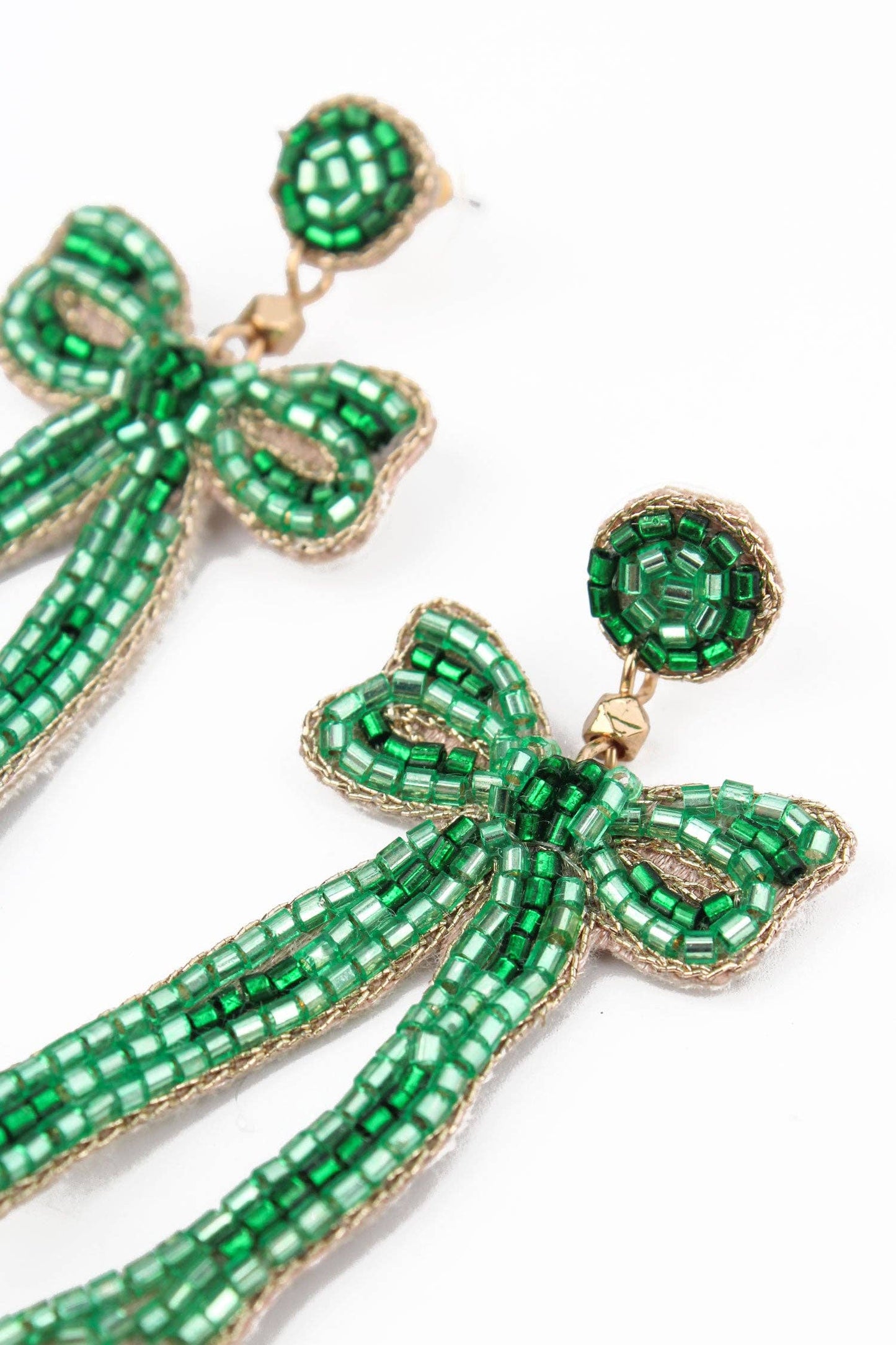 GREEN BOW EARRINGS
