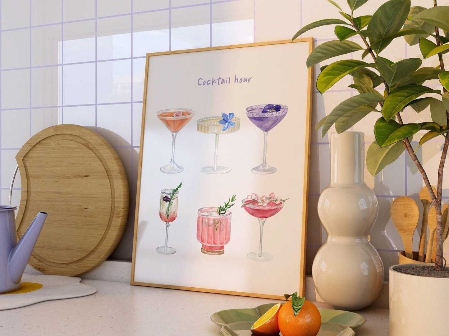 Cocktail Hour Aesthetic Print: A3