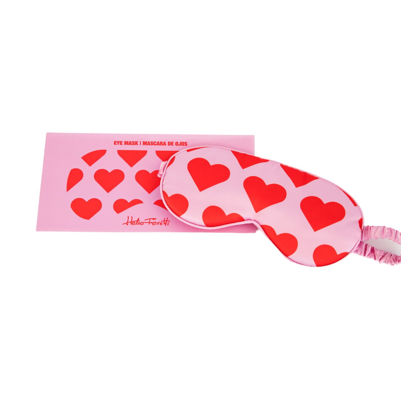 Helio Ferretti Heart Eye Mask - Red & Pink