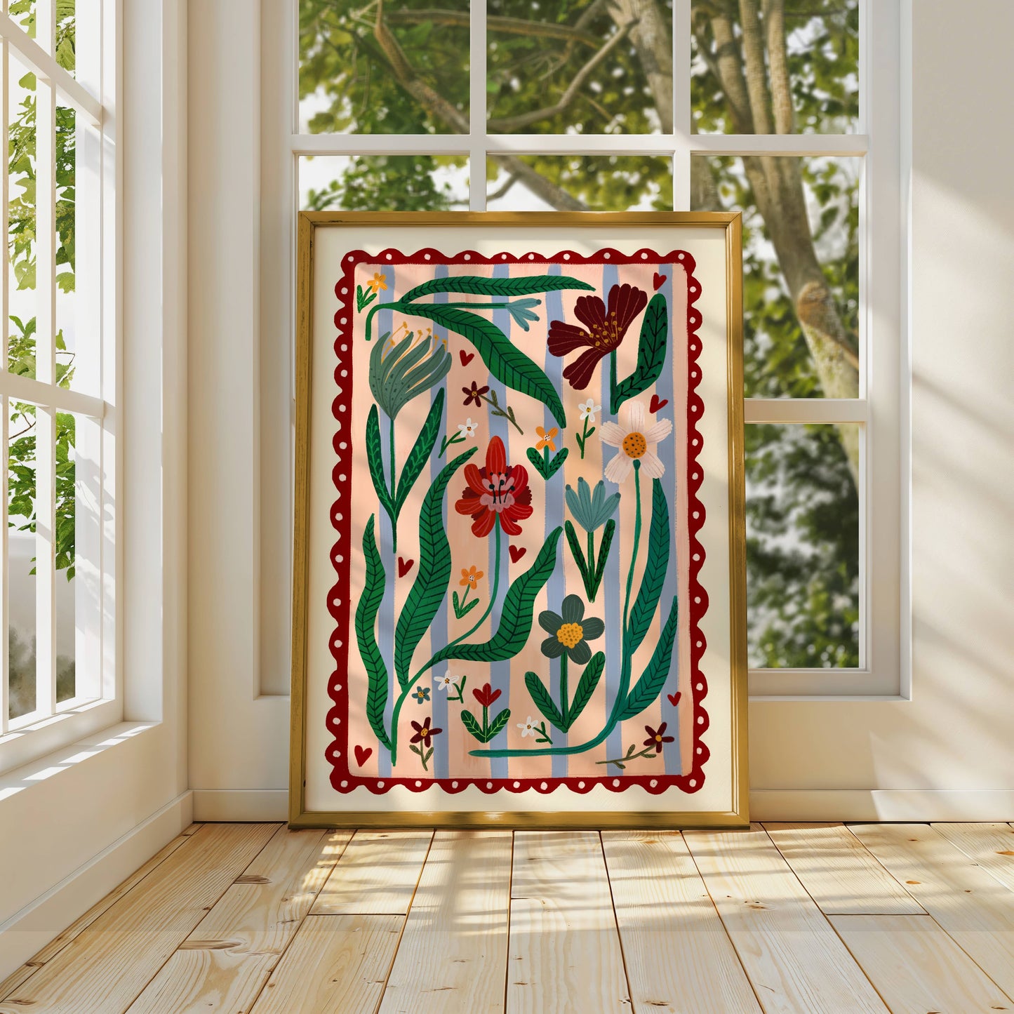 Boho Flower Print, : A3