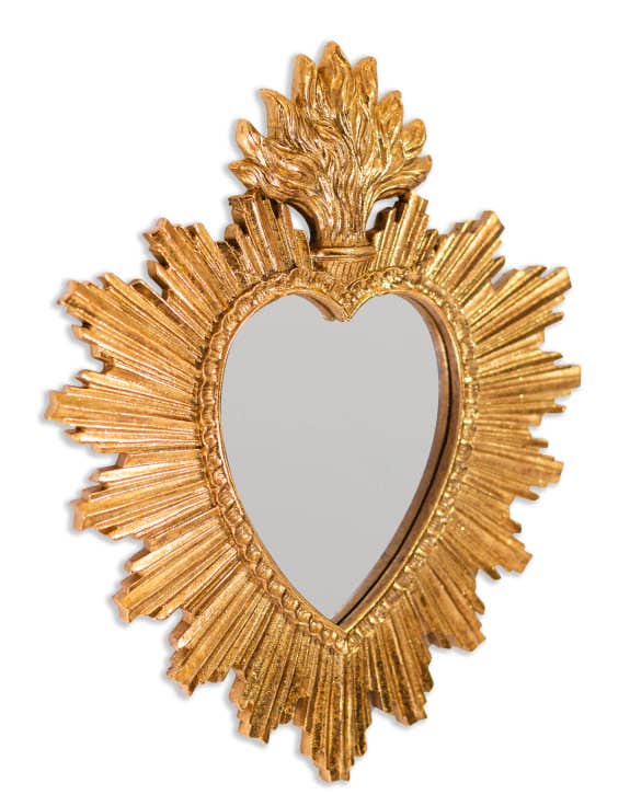 Small Gold "Sacred Heart" Mirror