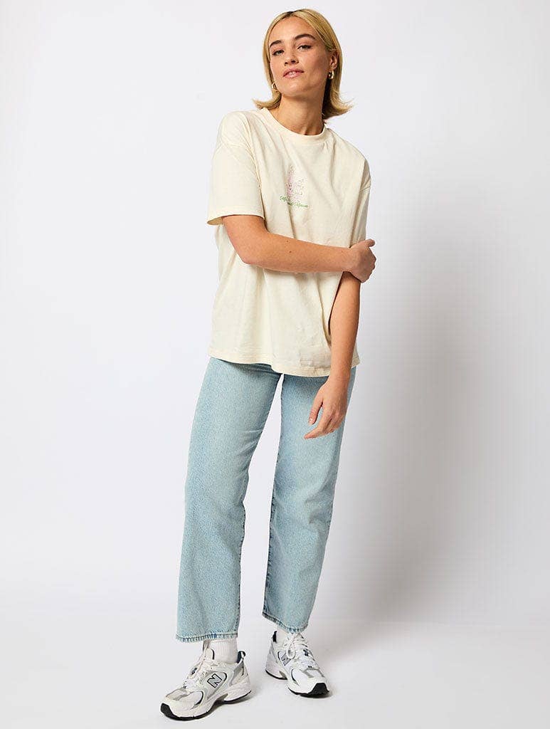 Brunch Club T-Shirt in Ecru: S