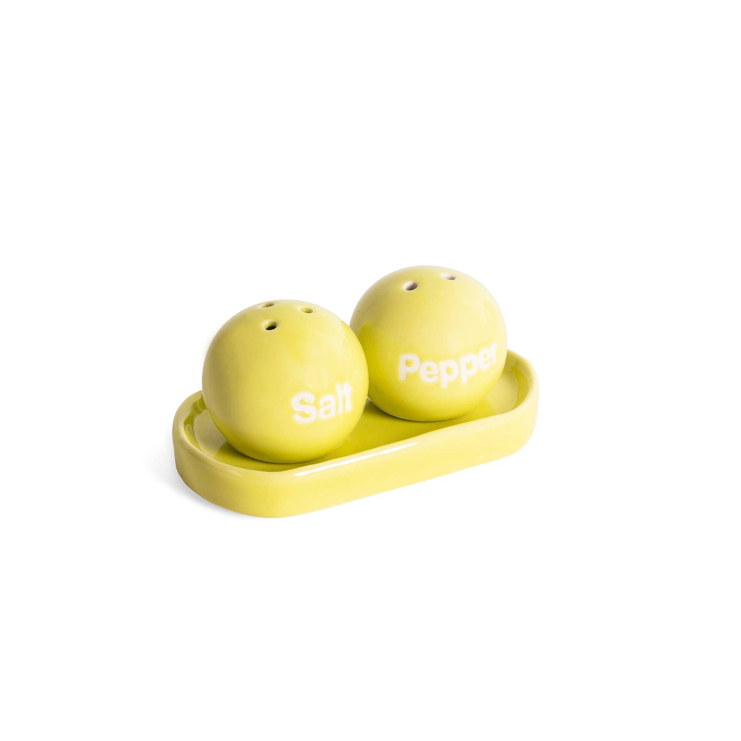 Helio Ferretti Lime Salt & Pepper Set on Tray
