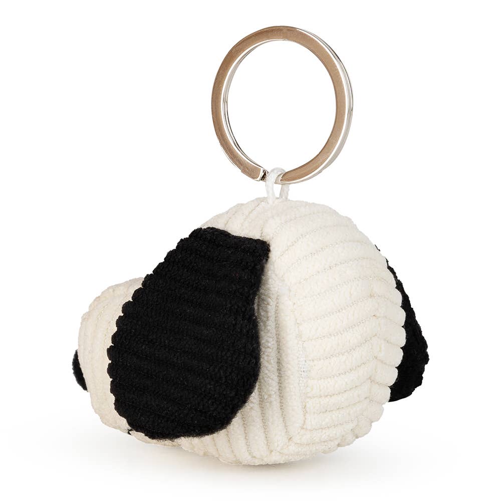 Bon Ton Toys Snoopy Head Corduroy Cream Keyring - 4.5cm