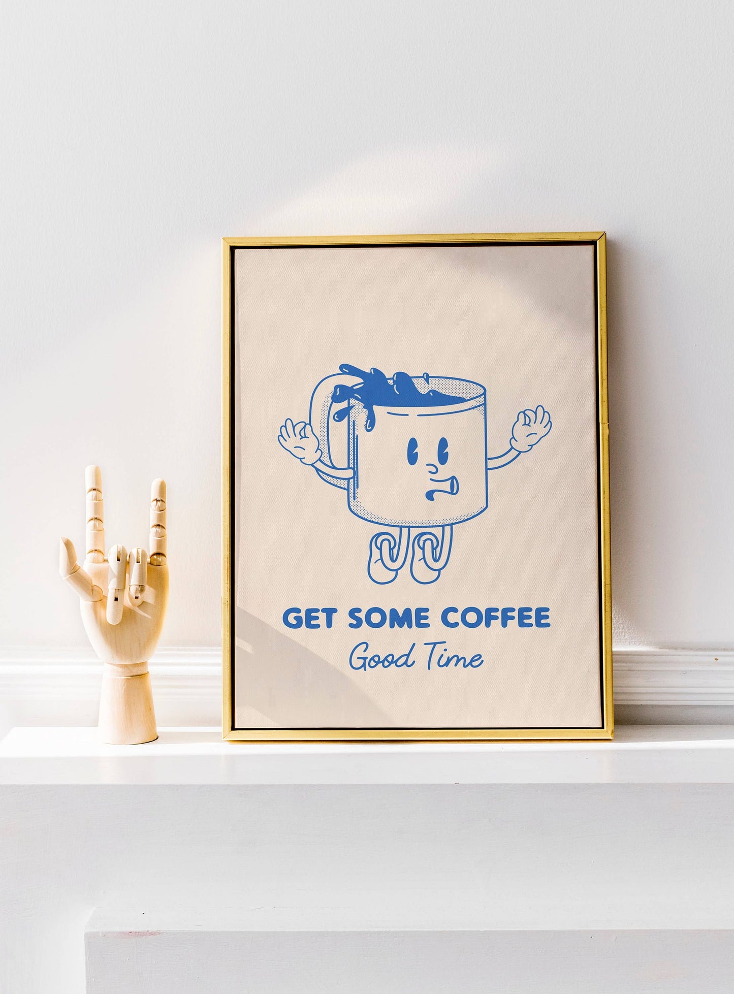 Get Some Coffee, Retro Coffee Print, Retro Print: Original / A4