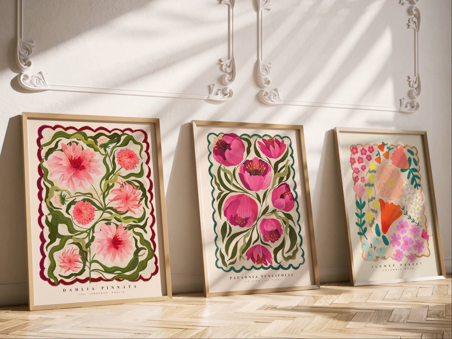 The Dahlia, Art Print, Colourful Art, Fun Art, Home Decor: A3