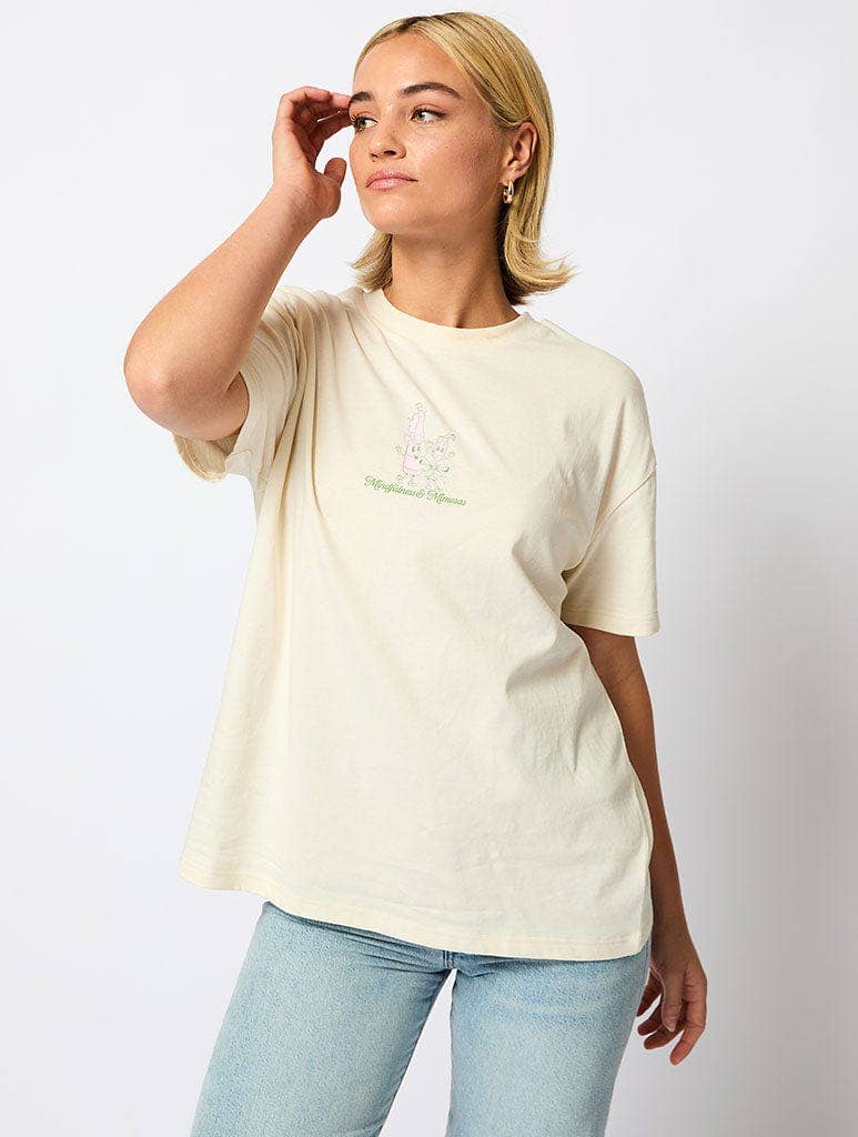 Brunch Club T-Shirt in Ecru: S