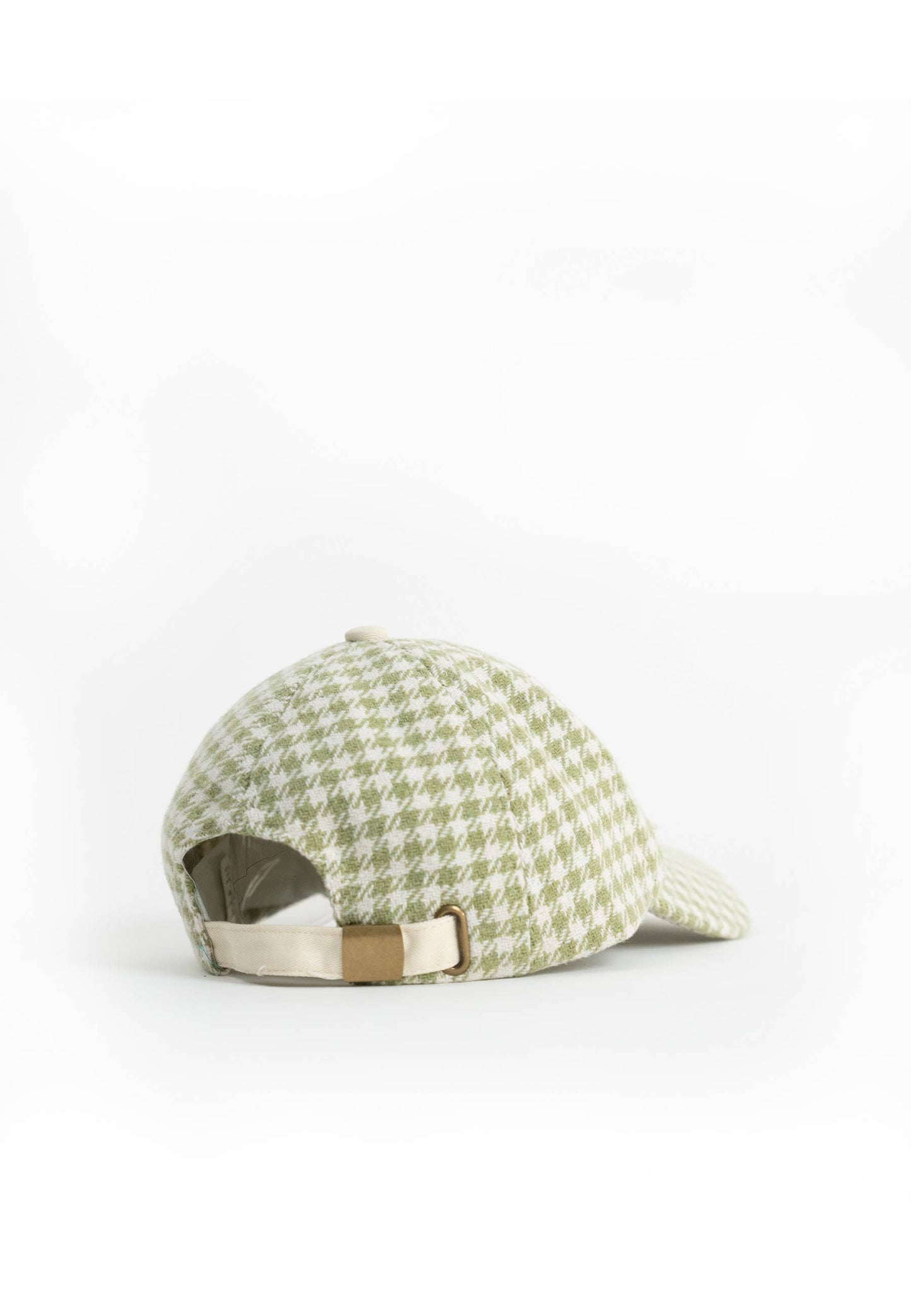 Dogtooth Print Baseball Cap in Green: Green