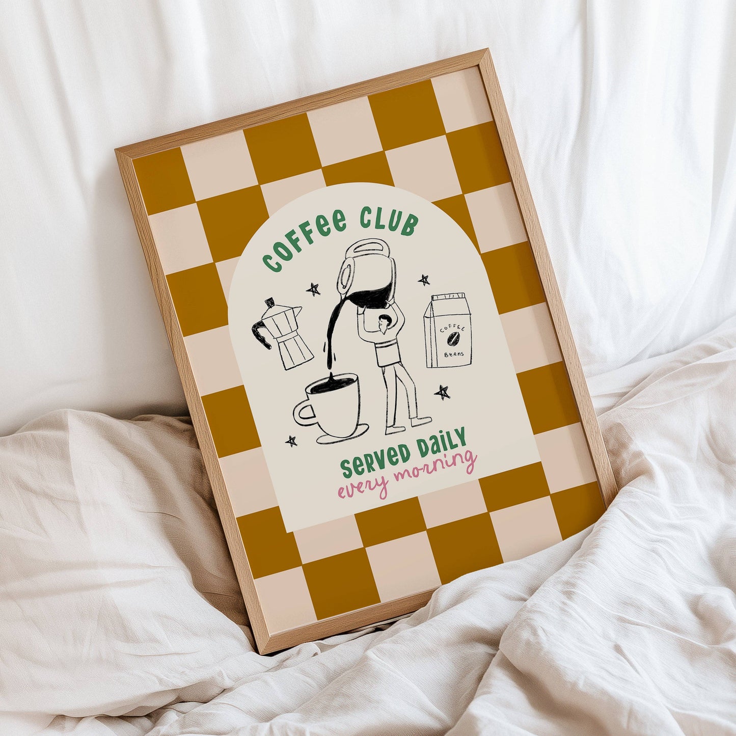 Daily Coffee Club Print: A4