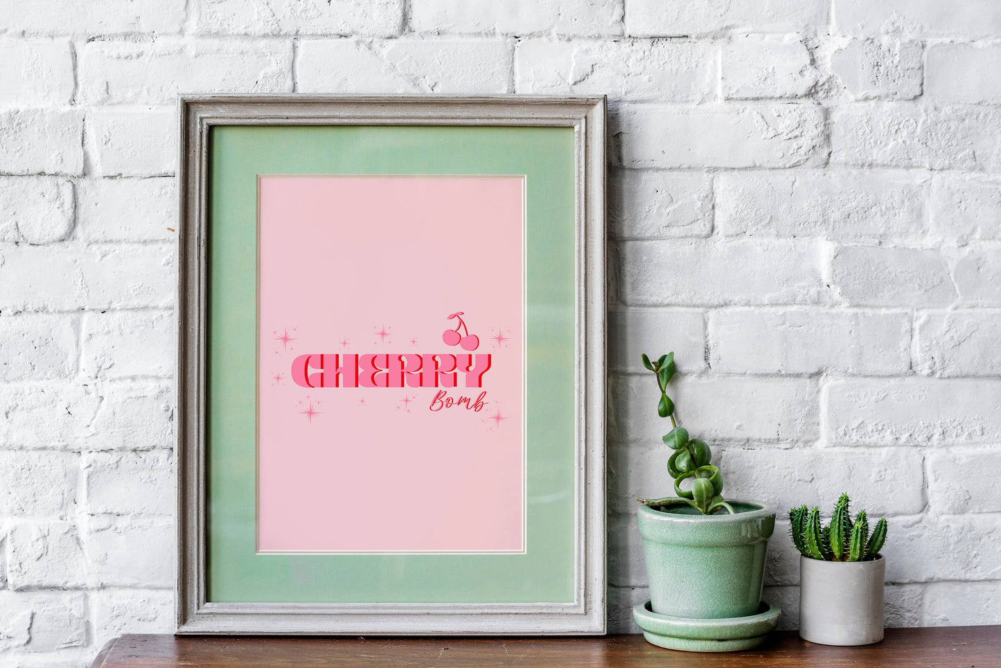 Cherry Bomb - Music Inspired Print - Lyric Quote - Print: A4