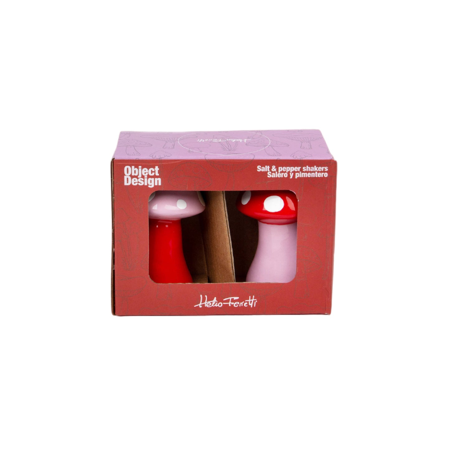 Helio Ferretti Mushroom Salt & Pepper Set: Cream