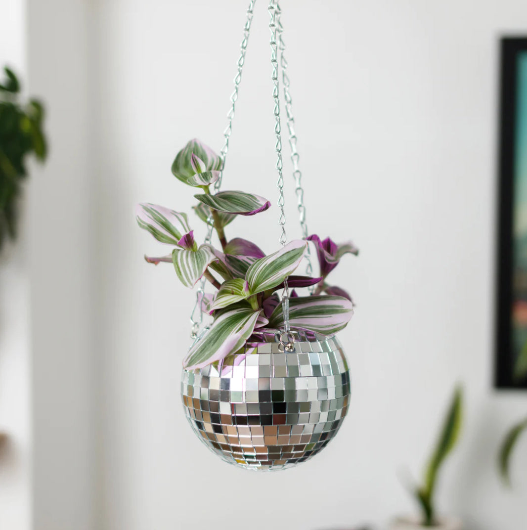 Disco Ball Hanging Planter