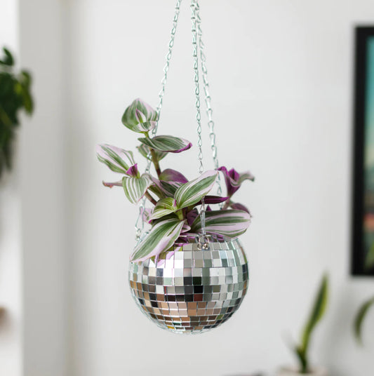 Disco Ball Hanging Planter