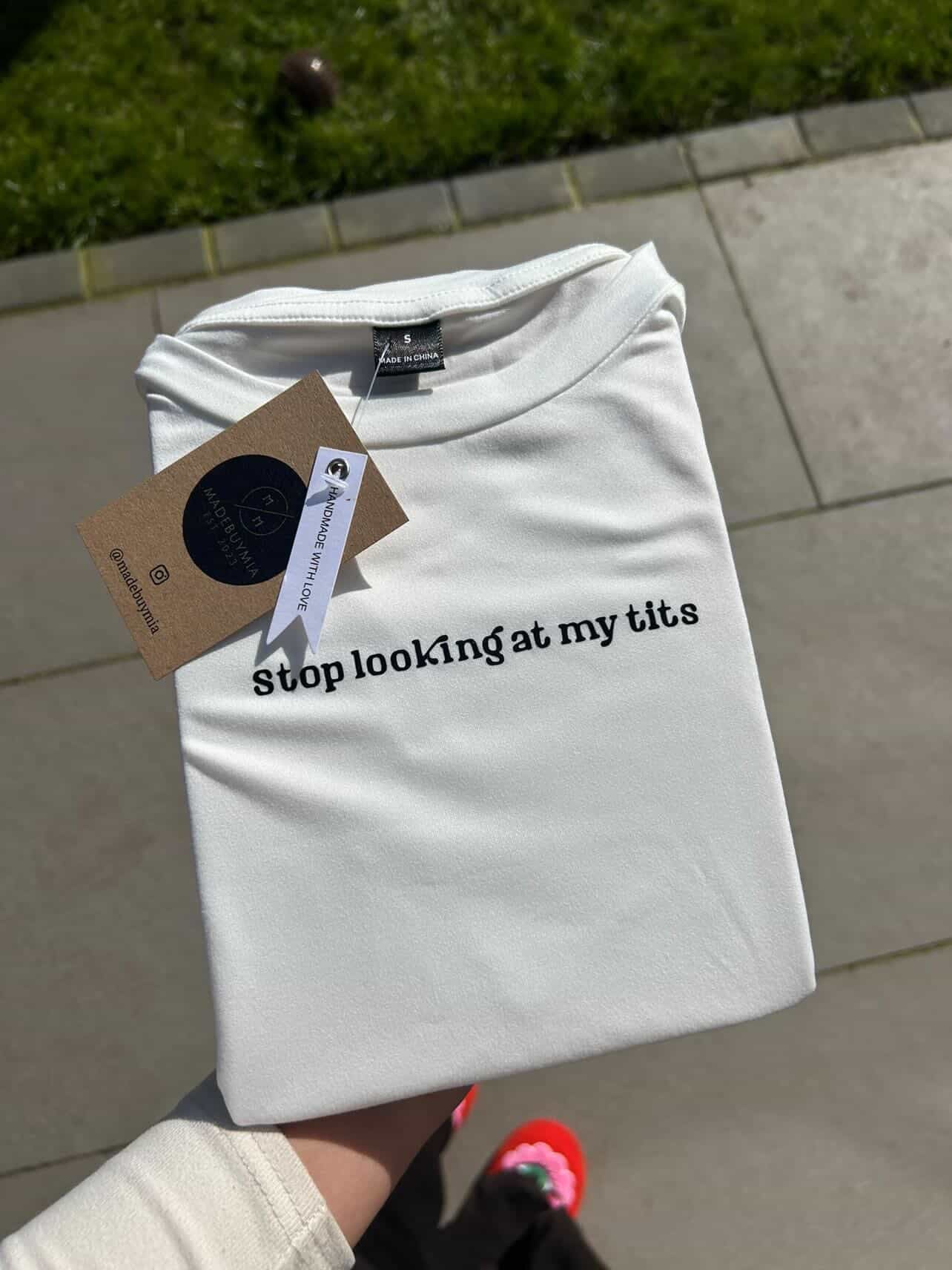 Cropped Slogan T-Shirt