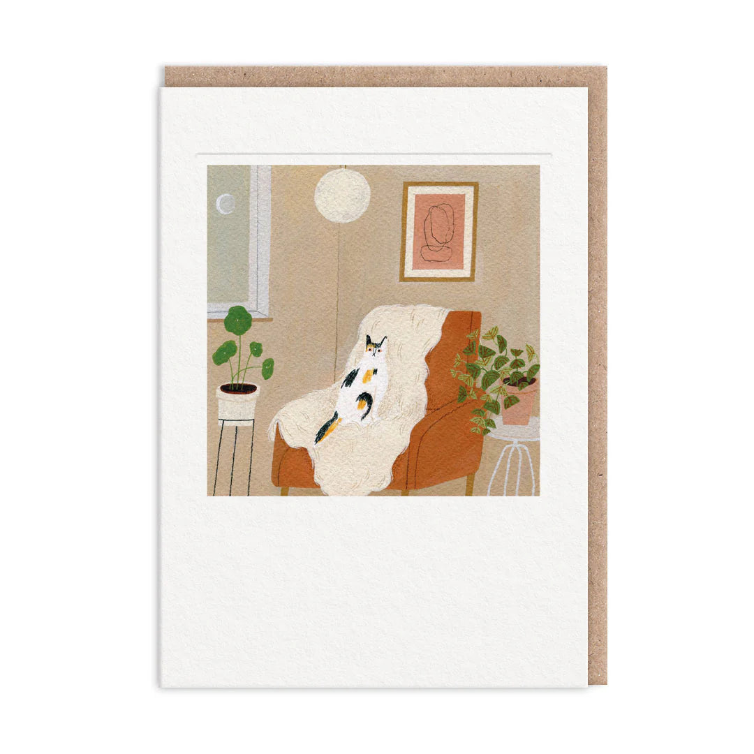 Chair Cat Greeting Card