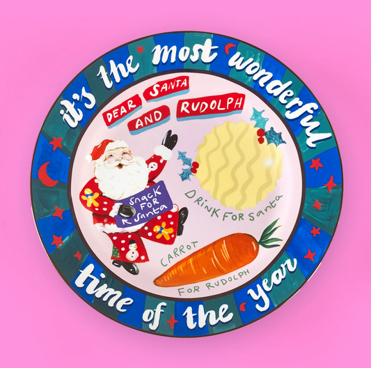 Eleanor Bowmer Festive Santa Christmas Eve Plate