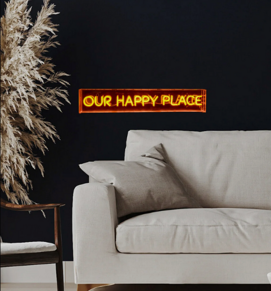 OUR HAPPY PLACE Neon Sign