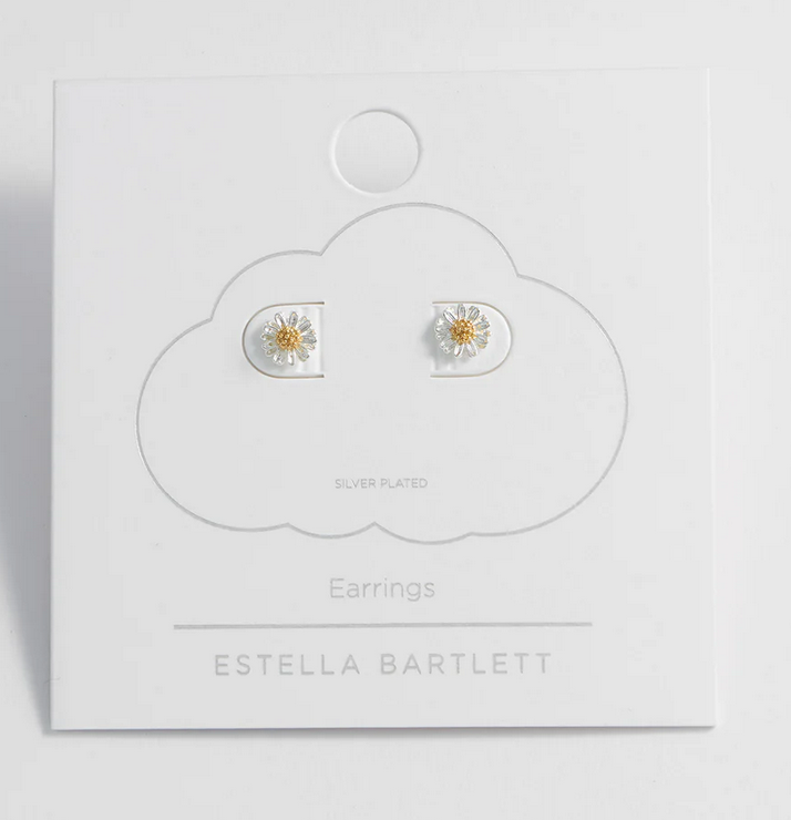 Estella Bartlett Mini Wildflower Silver Plated Earrings