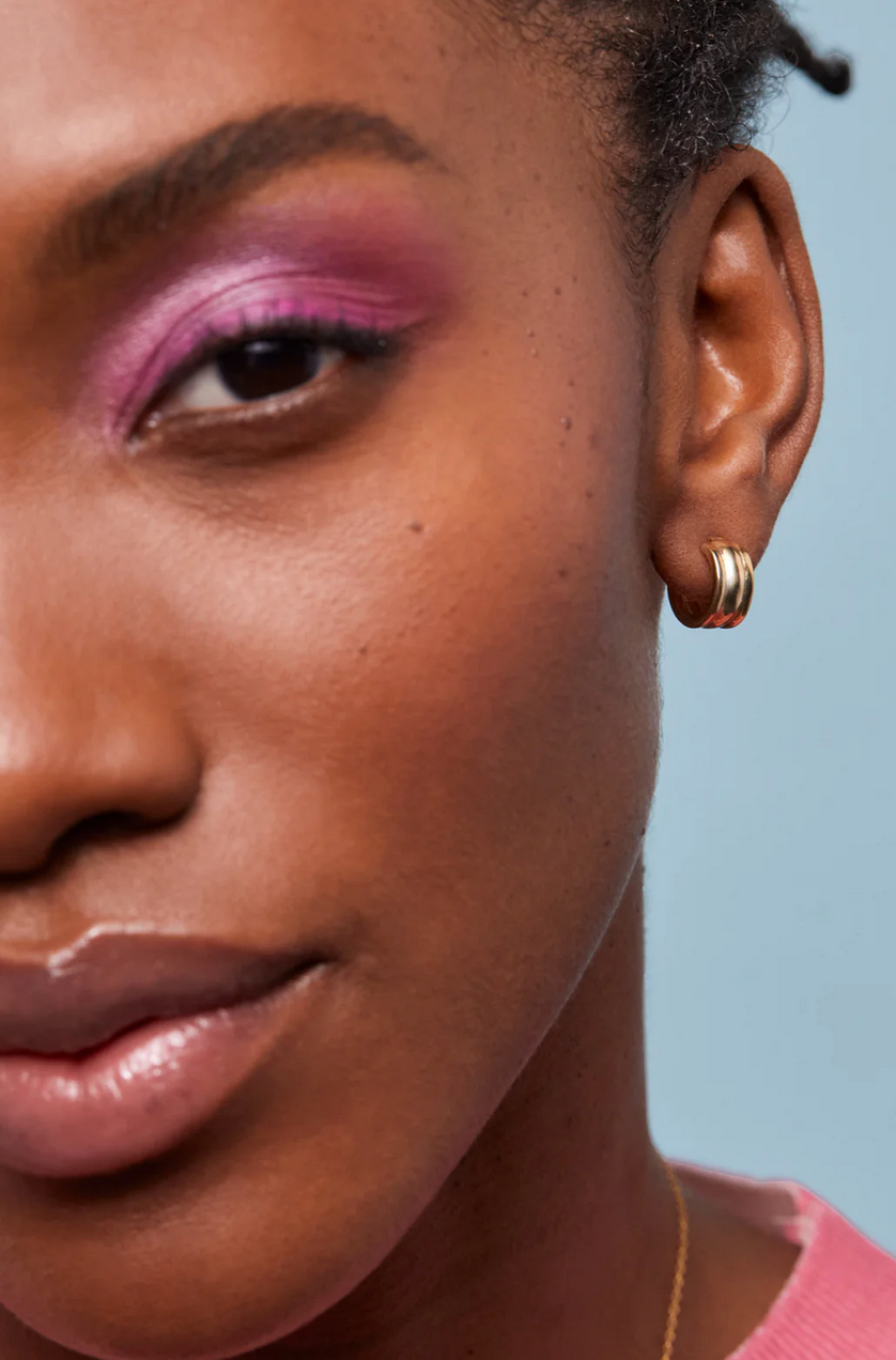 Estella Bartlett Chunky Textured Gold Plated Earrings