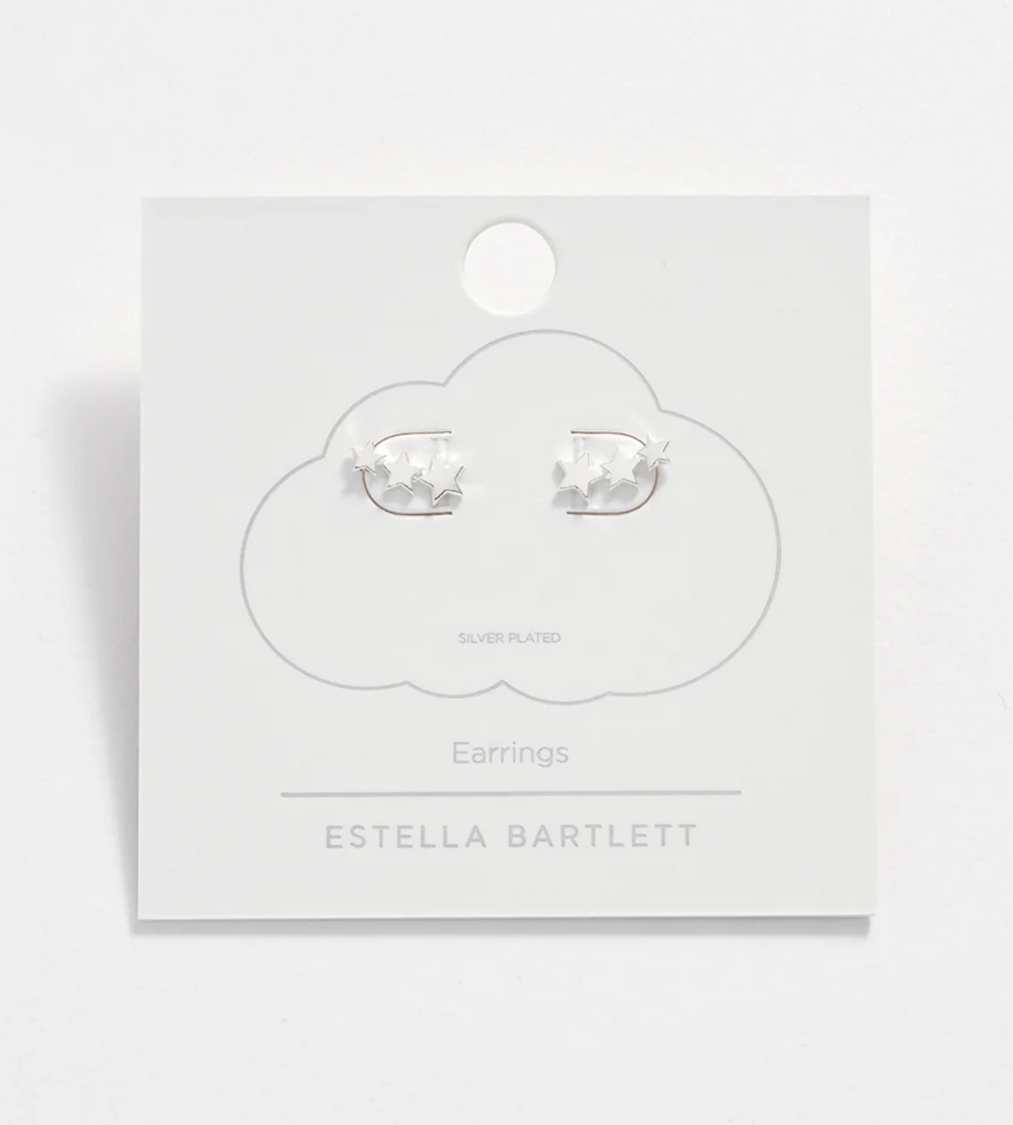 Estella Bartlett Trio Star Silver Plated Earrings