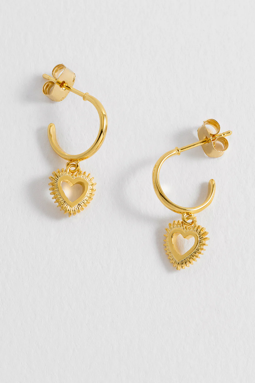 Estella Bartlett Heartburst Hoop Earrings