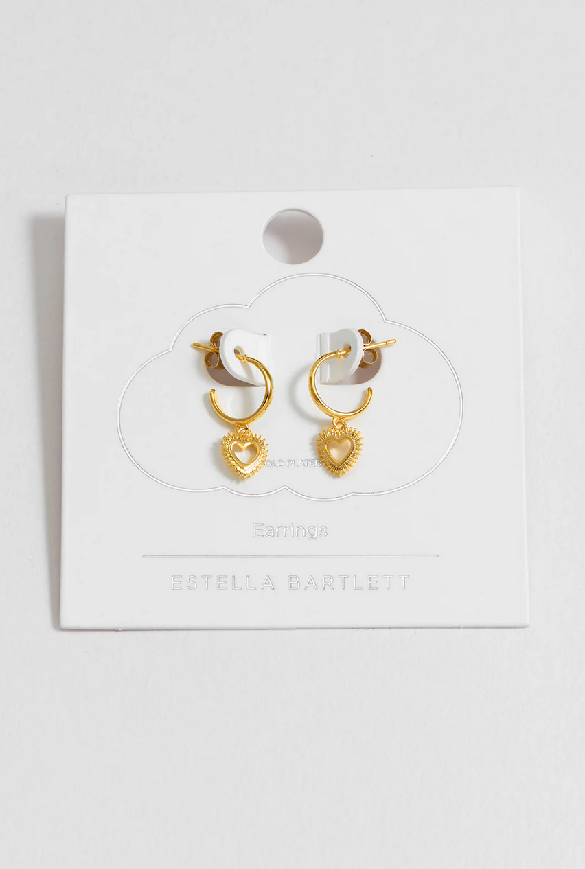 Estella Bartlett Heartburst Hoop Earrings