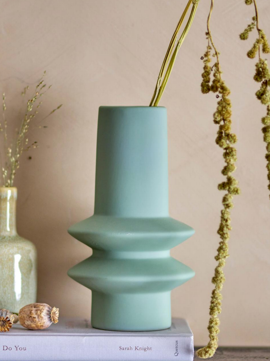 Isolde Green Stoneware Vase (large)
