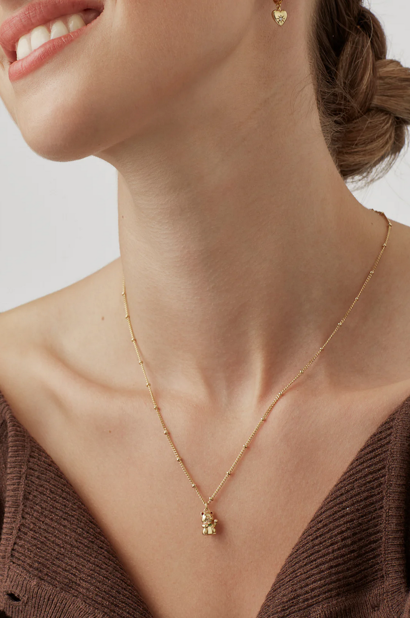 Estella Bartlett Lucky Cat Necklace