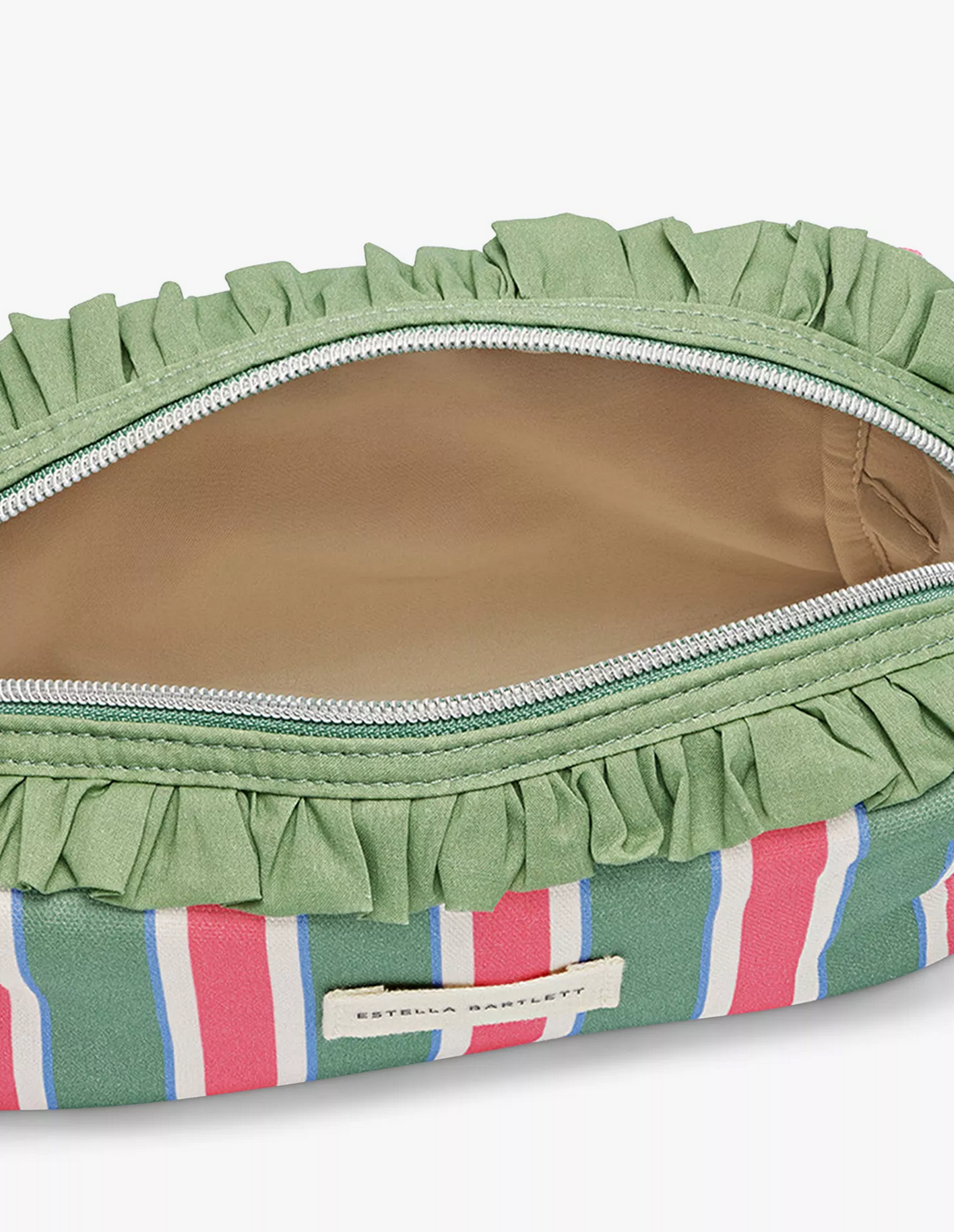 Estella Bartlett Frill Green Stripe Wash Bag