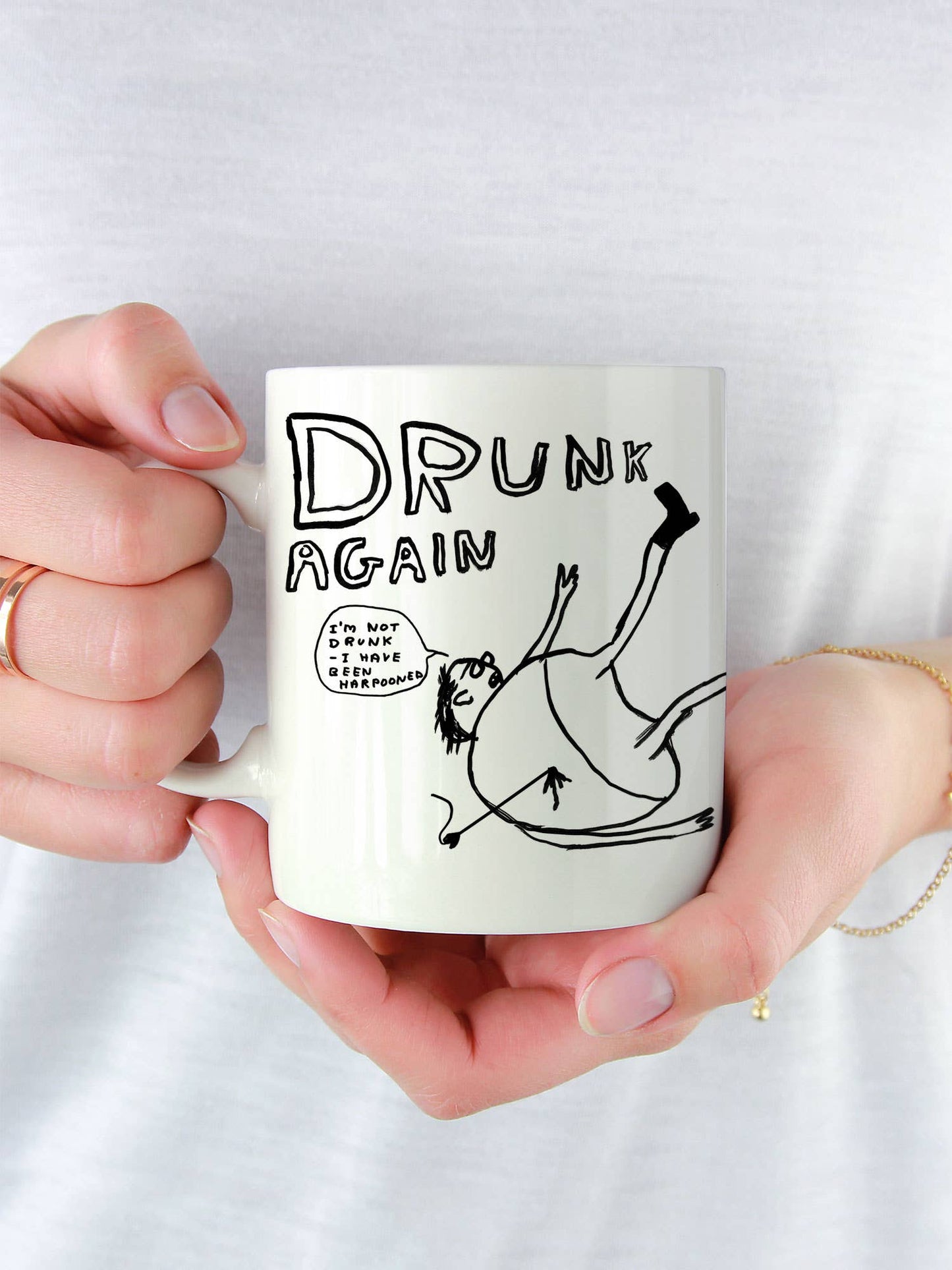 David Shrigley Mug Drunk Again