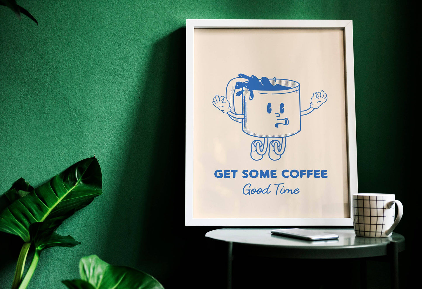 Get Some Coffee, Retro Coffee Print, Retro Print: Original / A4