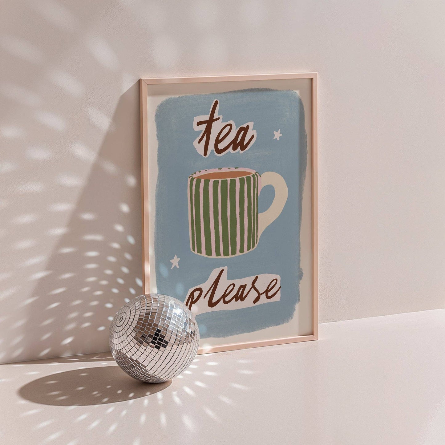 Tea Please Kitchen Illustration Print: A3