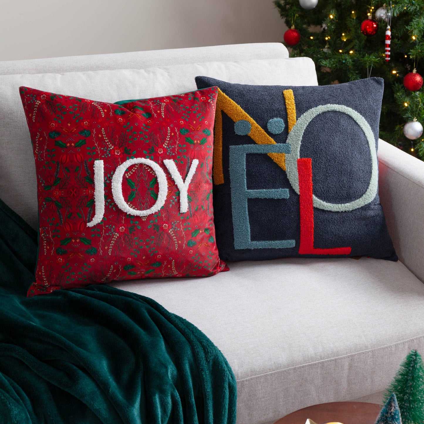 Noel Tufted Cushion Multicolour: Multicolour / Polyester Filled / 45 x 45cm