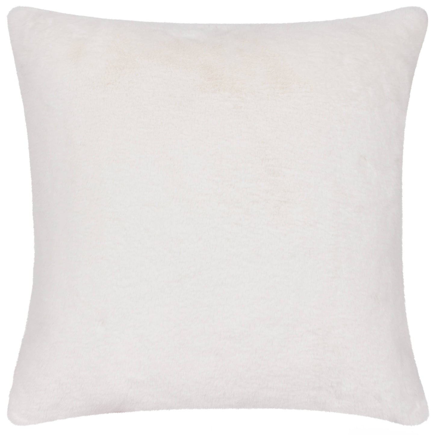 Cozee Check Faux Fur Cushion Olive: Olive / Polyester Filled / 50 x 50cm