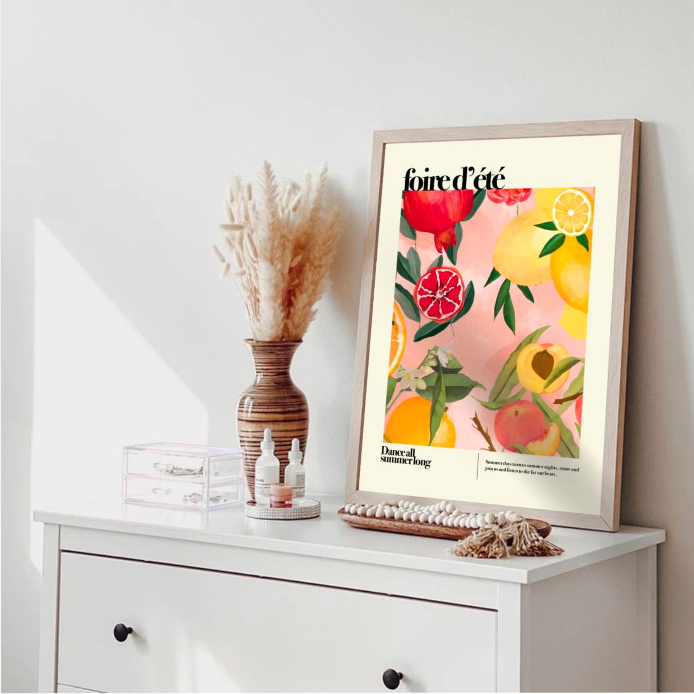 Fruit Print, Botanical Print, Bright Colourful,: A3