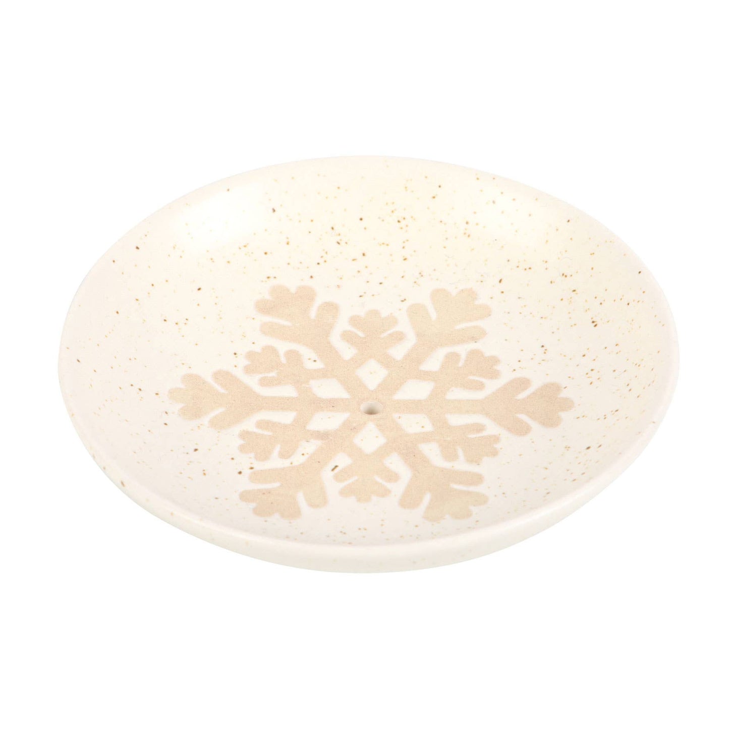 Winter Snowflake Ceramic Christmas Incense Holder Plate