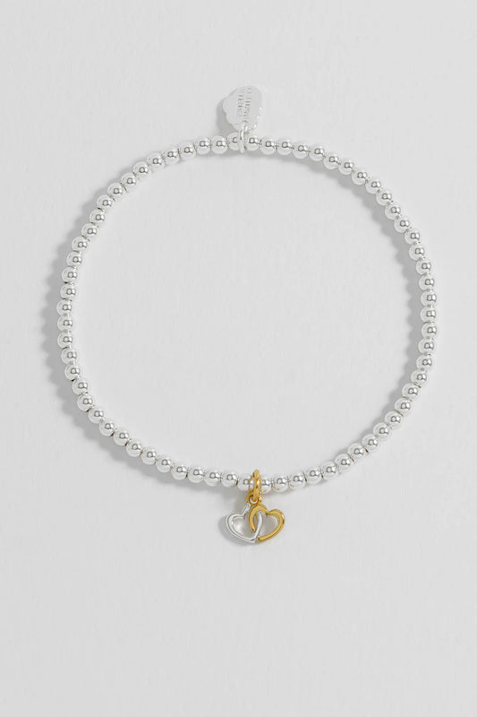 Double Heart Sienna Bracelet - Gold Plated