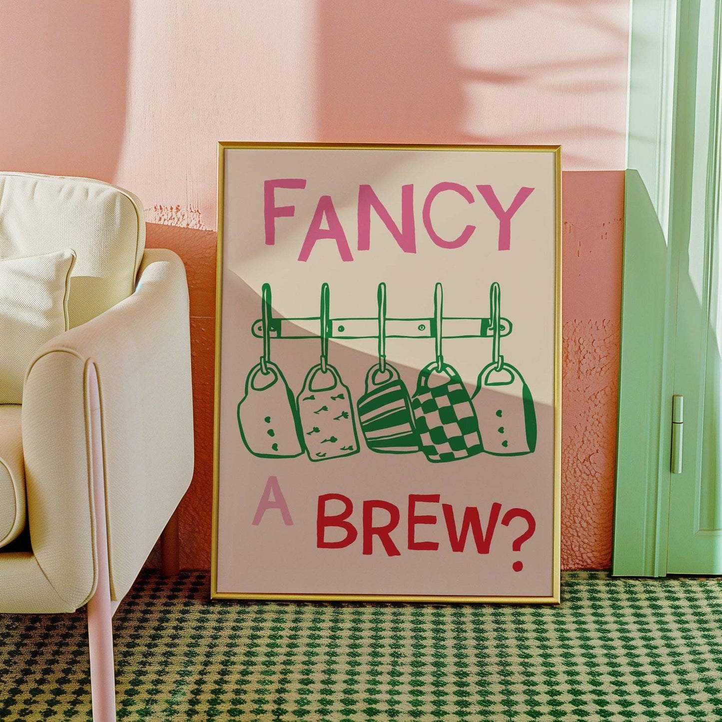 Fancy a Brew Kitchen Print: A3