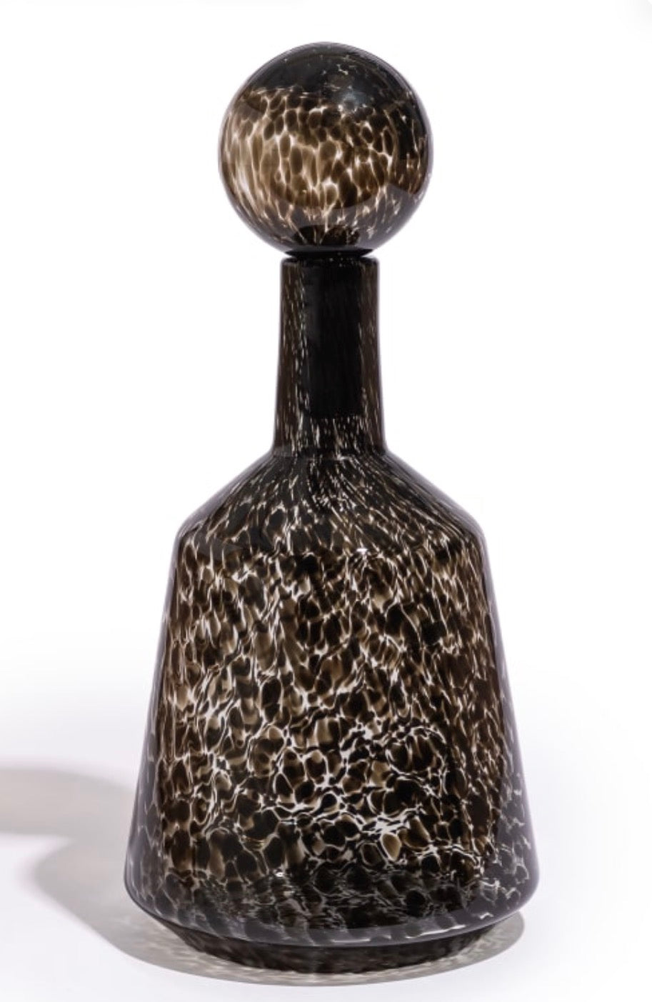 Large Clear Leopard Glass Apothecary Bottle