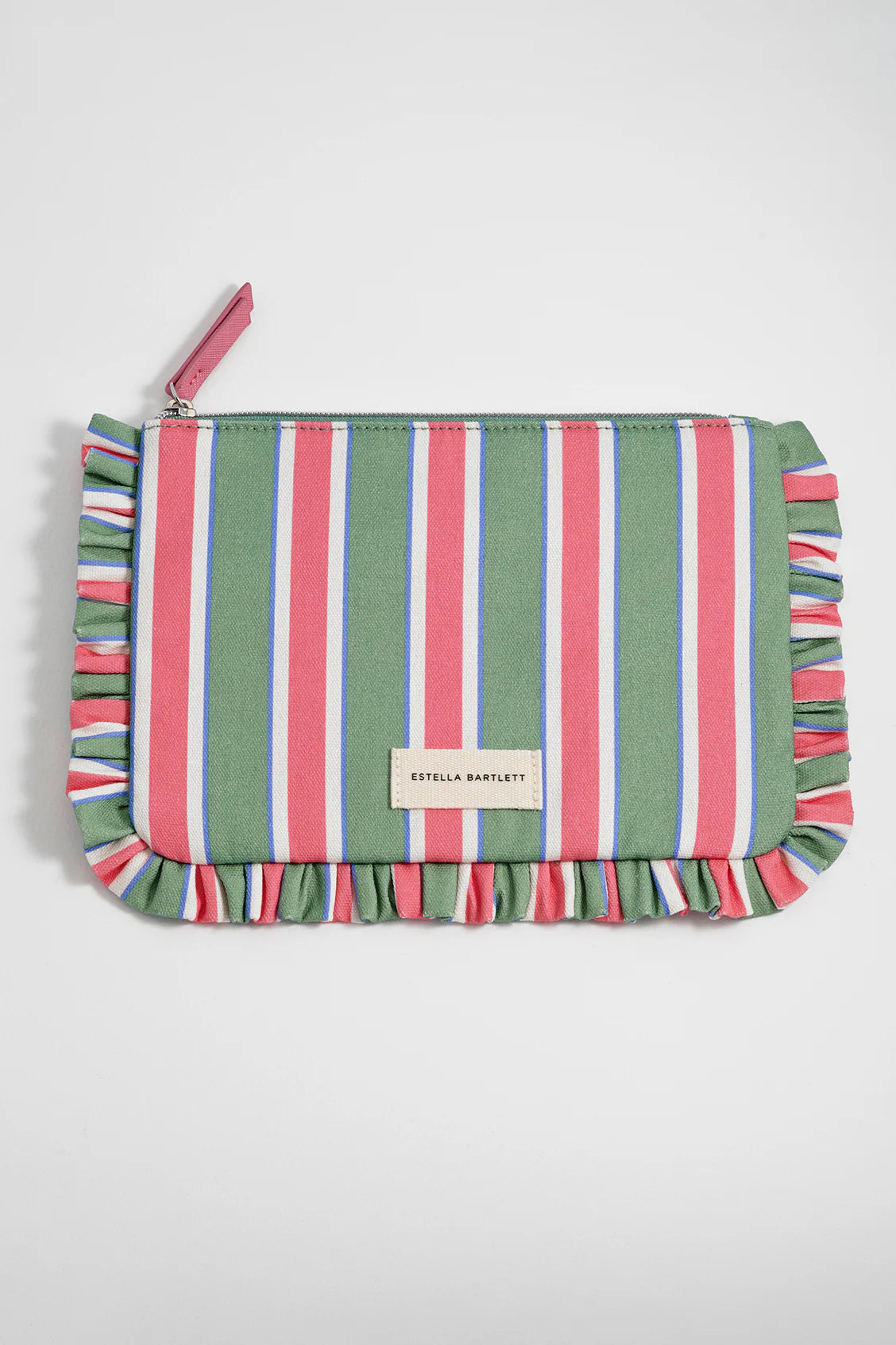 Estella Bartlett Green Stripe Frill Pouch