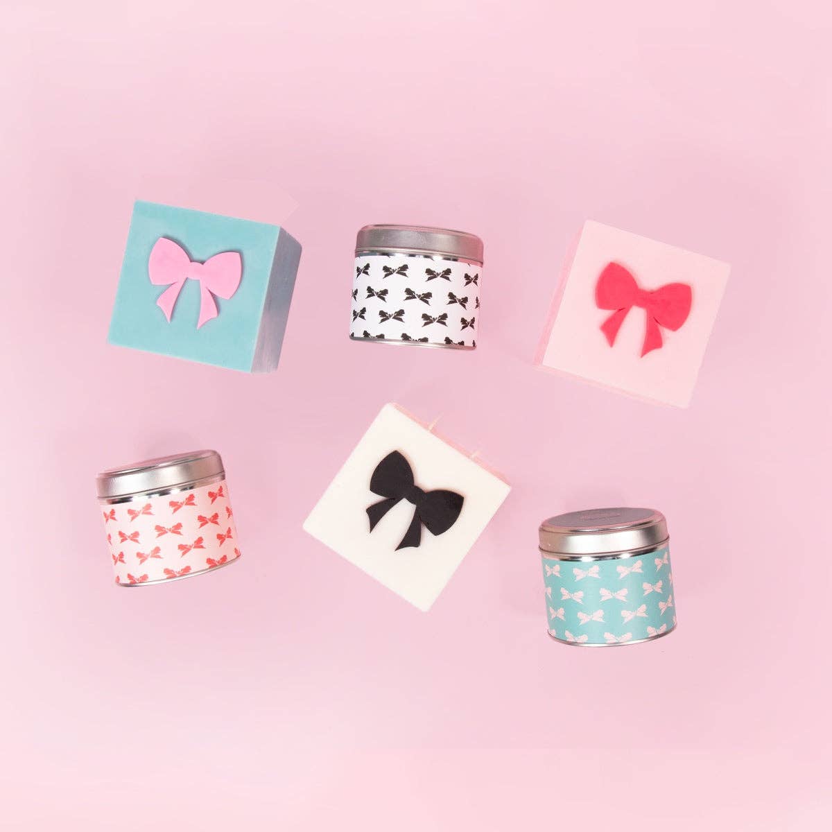 Vanilla, Lemon & Goji Berry Black & White Bow Tin Candle