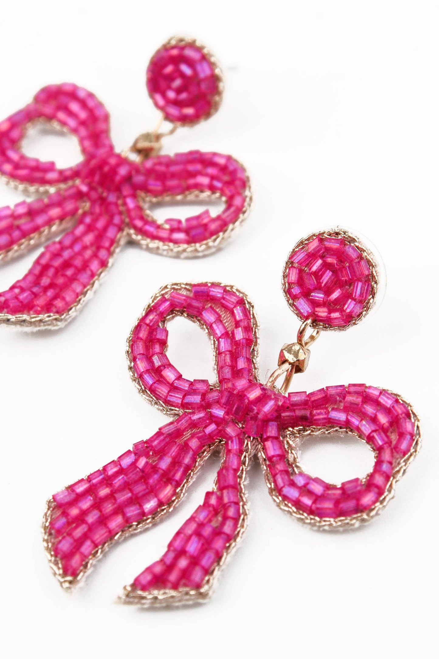 PINK BOW EARRINGS