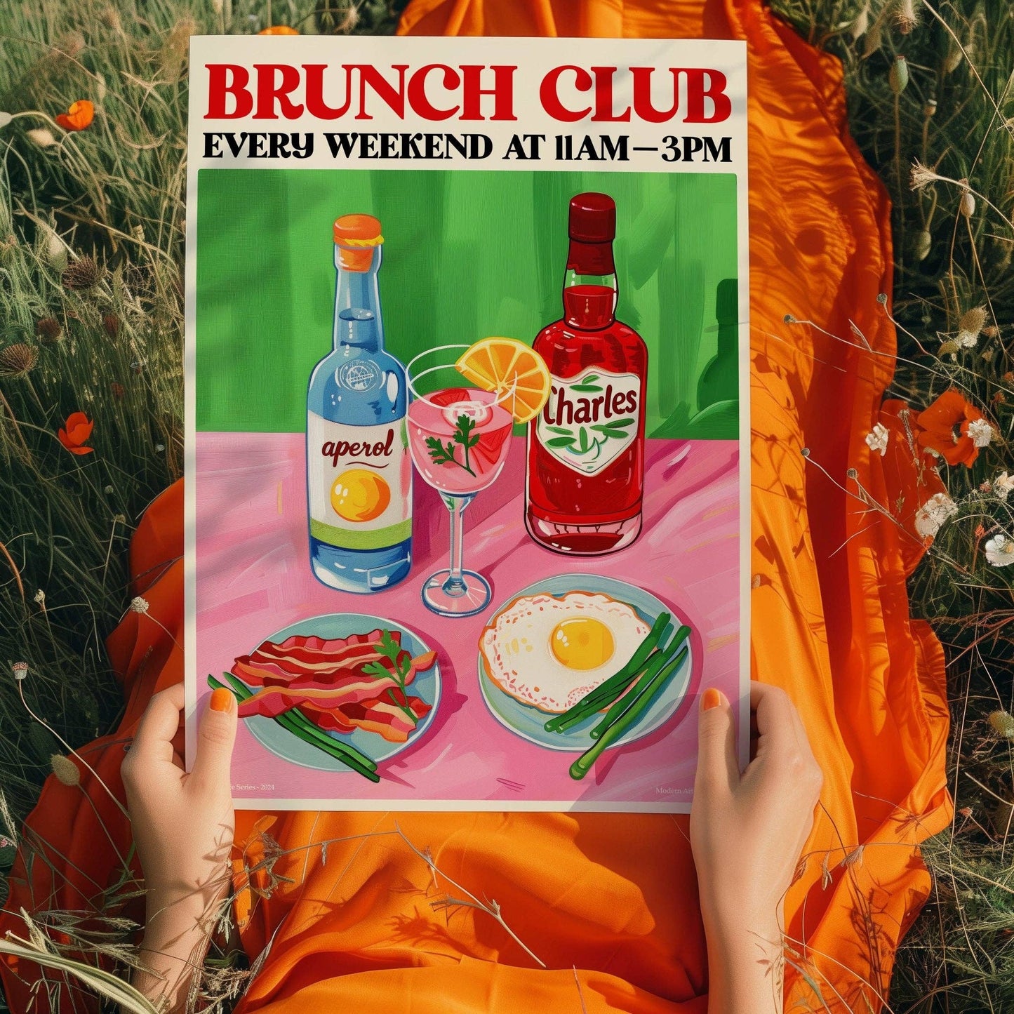 Brunch Club Kitchen Print: A3