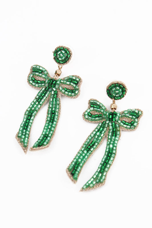 GREEN BOW EARRINGS