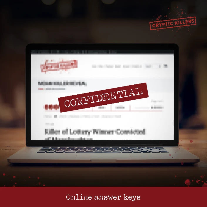 Cryptic Killers Unsolved Murder Mystery Game