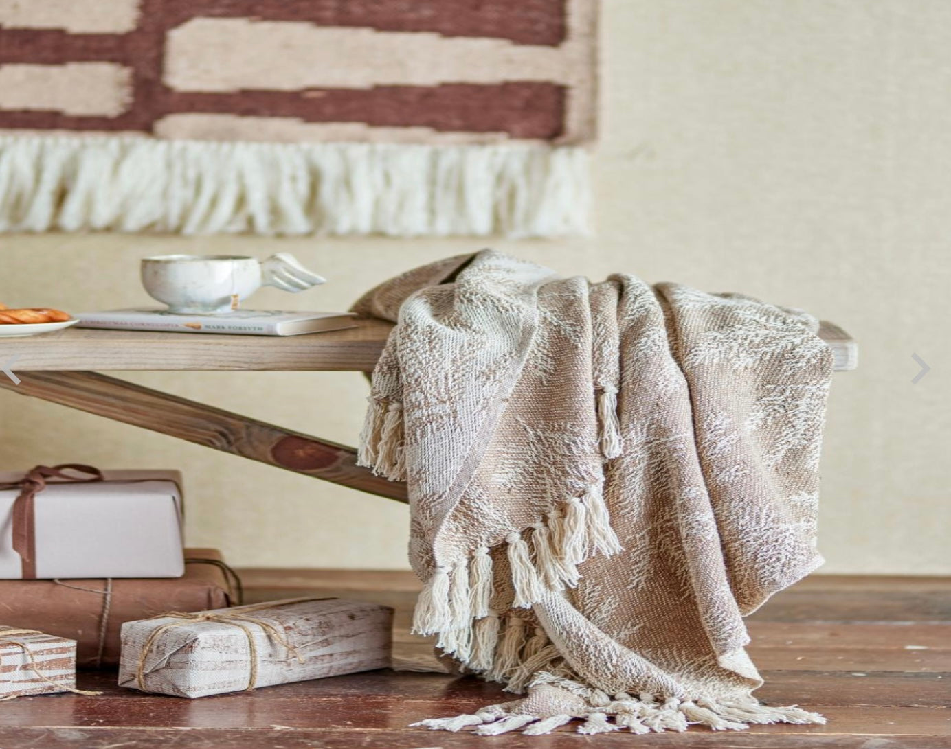 Gabriela Brown Recycled Cotton Throw