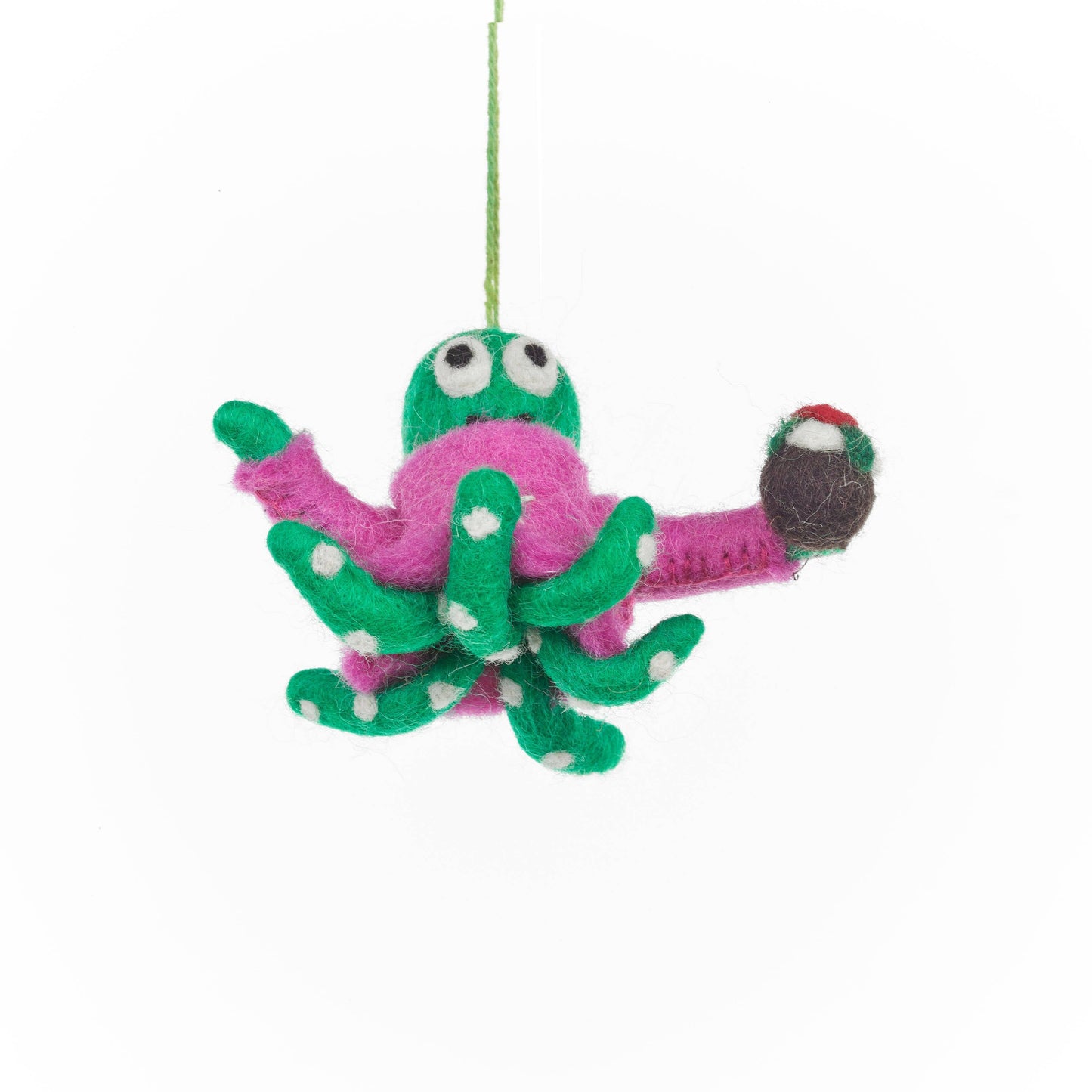 Handmade Felt Timmy Tentaclaus Christmas Octopus Decoration