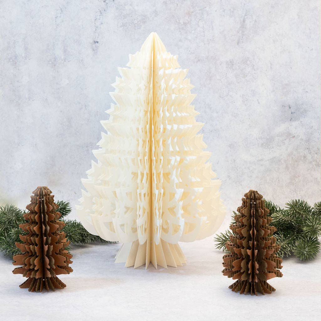 Starry Paper Freestanding White Christmas Tree - 40cm