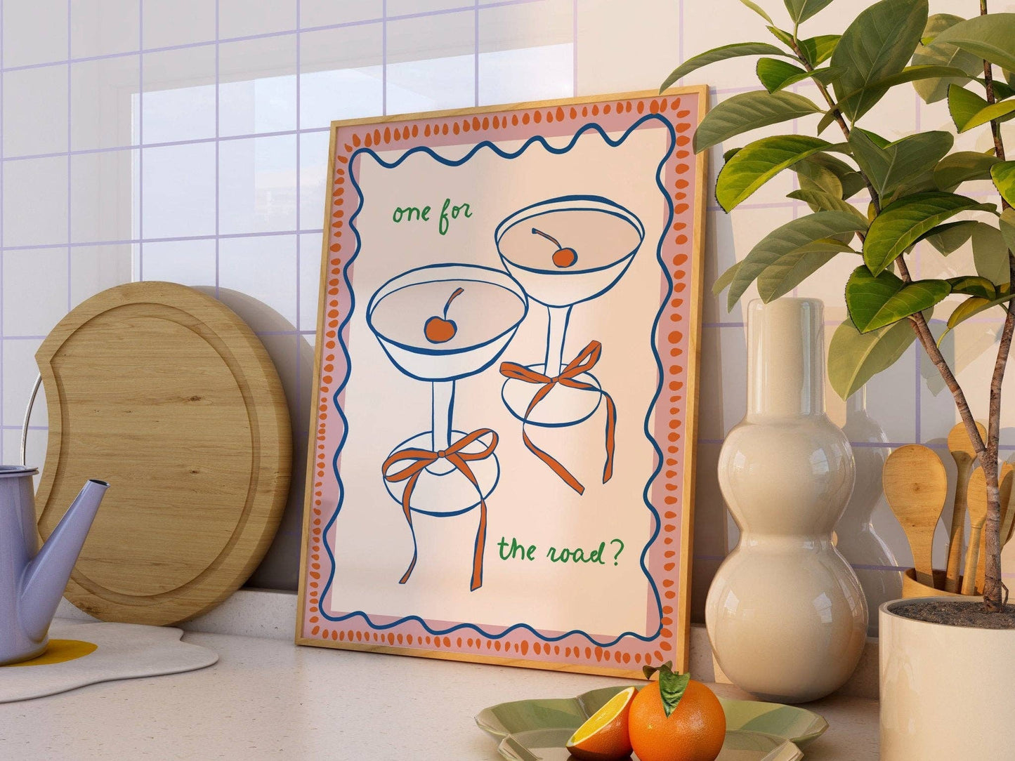 One For The Road Kitchen Aesthetic Print: A4