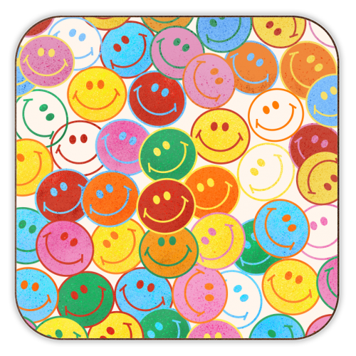 Coasters 'Colourful Smileys'